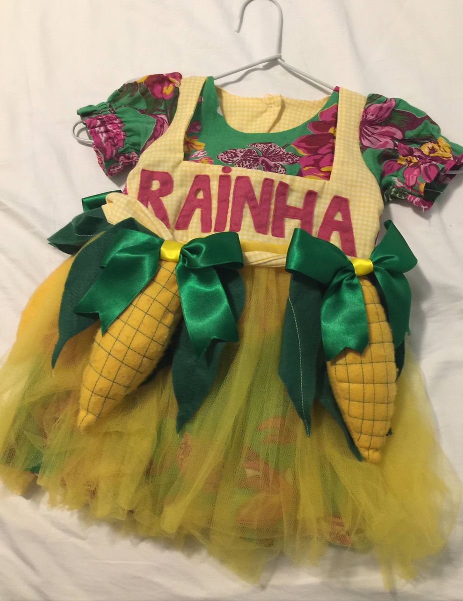 vestido infantil rainha do milho