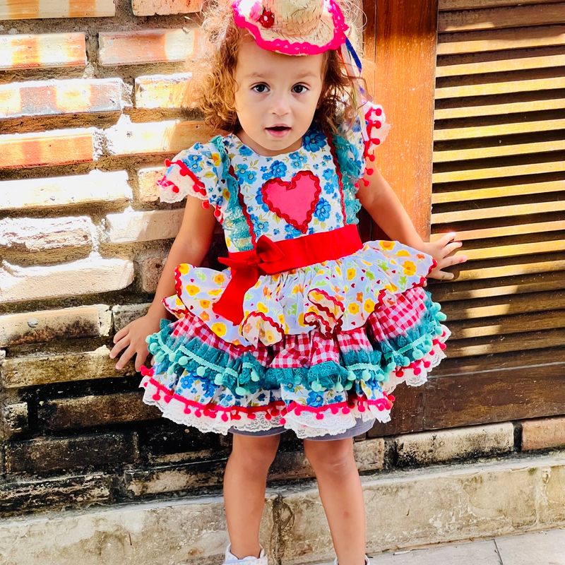 Vestido infantil store para sao joao