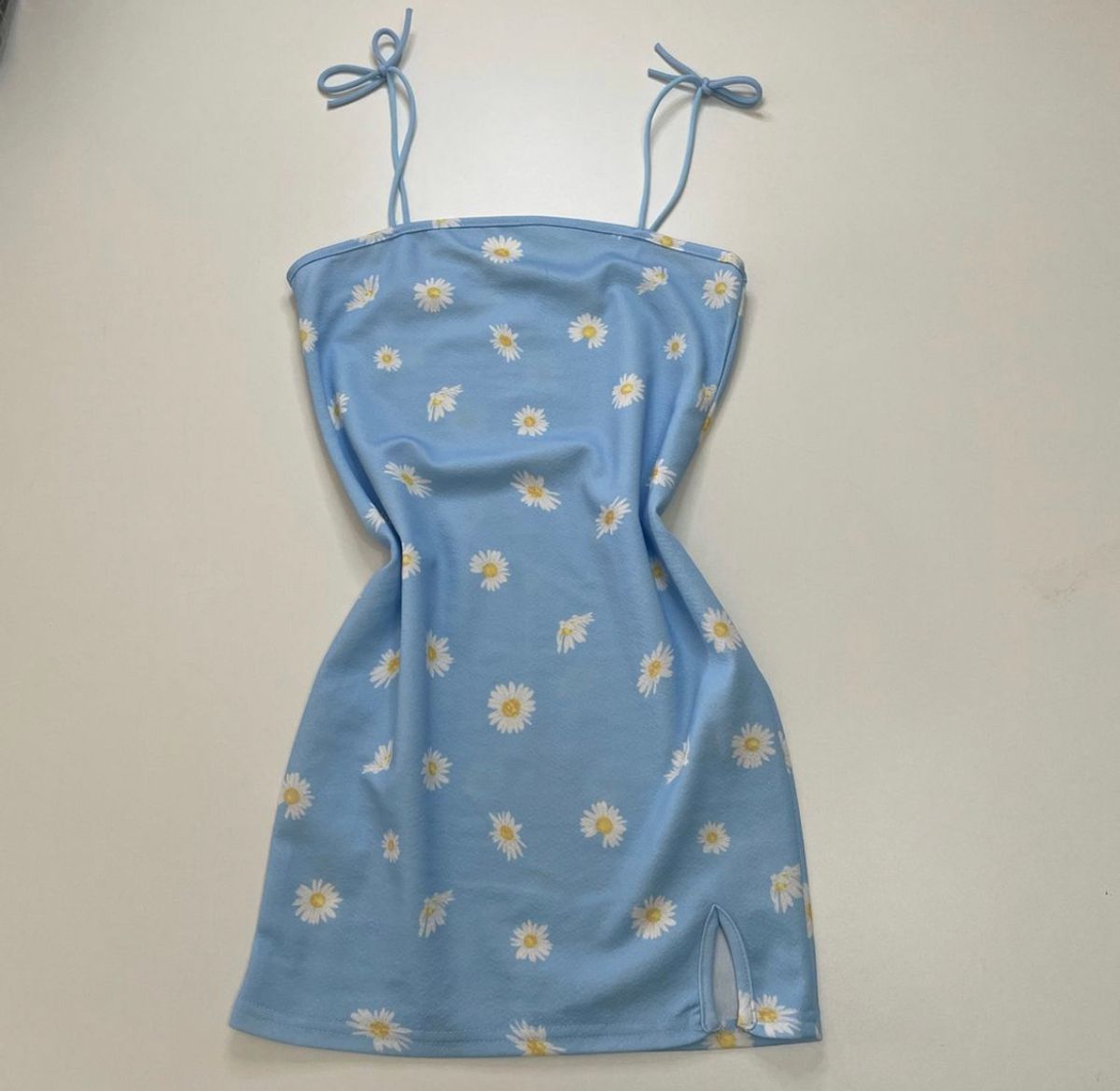 Vestido Juvenil Shein Meninas Curto Azul Claro Manga Curta