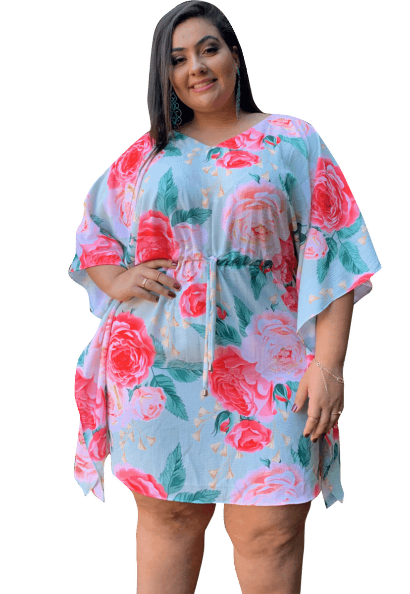 vestido kimono plus size