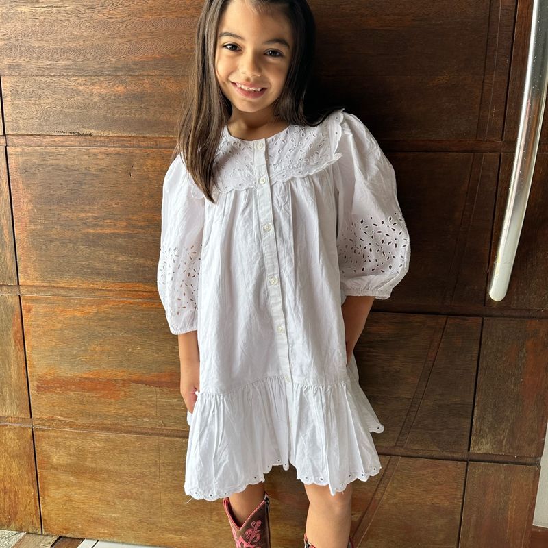 Roupas Femininas Roupa Menina Zara Vestido Laise Branco Zara Kids
