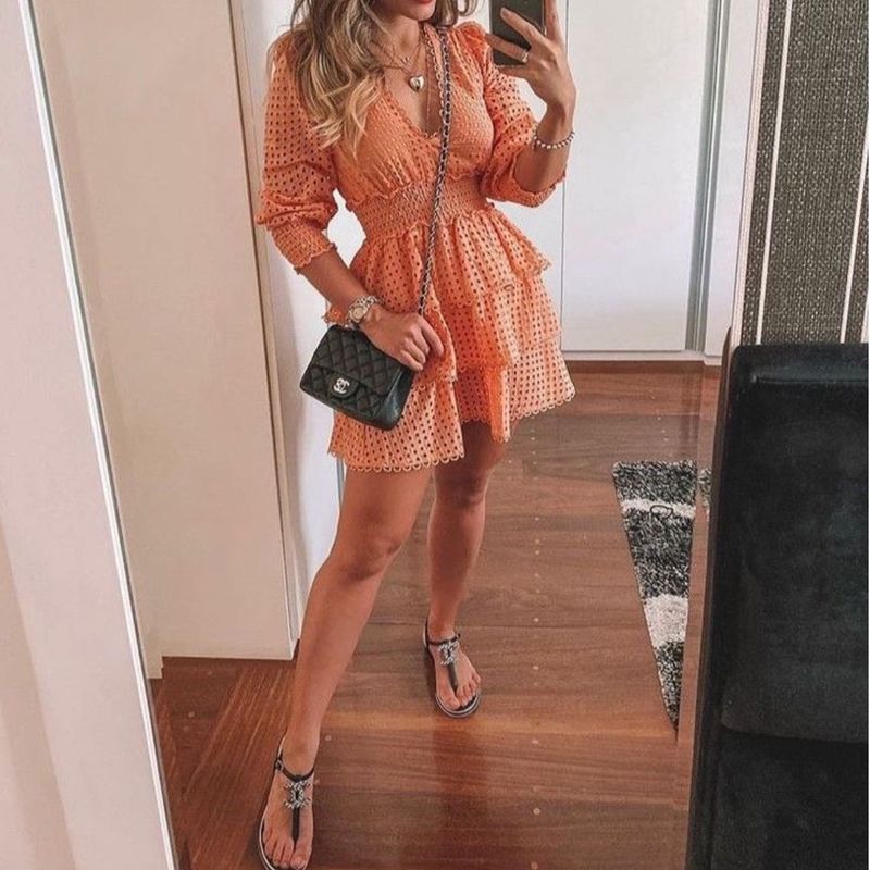 Vestido Laise Goiaba Nv Usado 101381965 enjoei