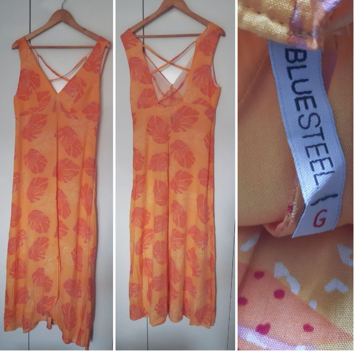 vestido laranja renner
