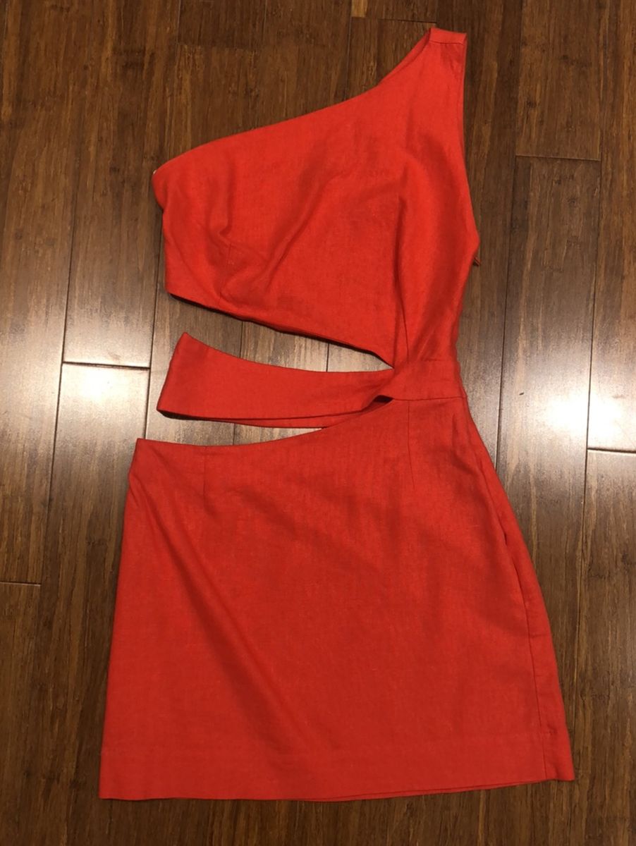 vestido farm laranja