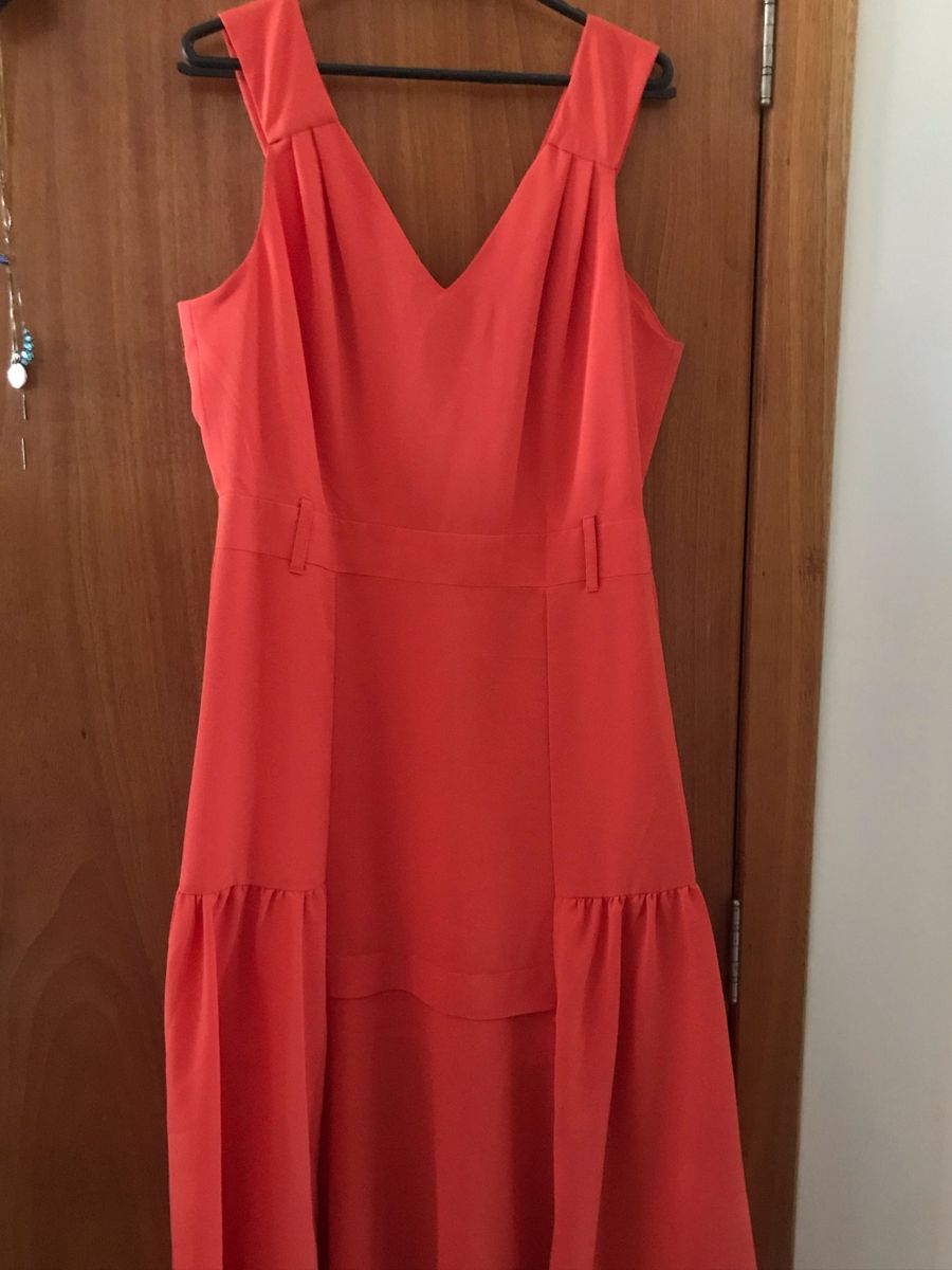 vestido laranja renner