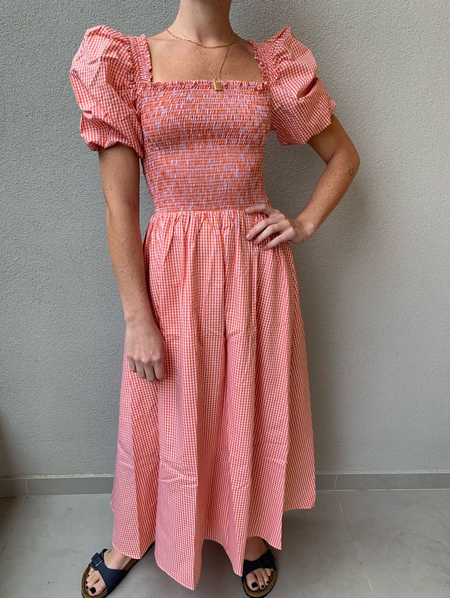 Vestido Vichy Xadrez Rosa