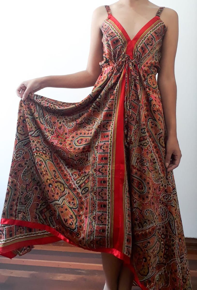 vestido indiano lenço