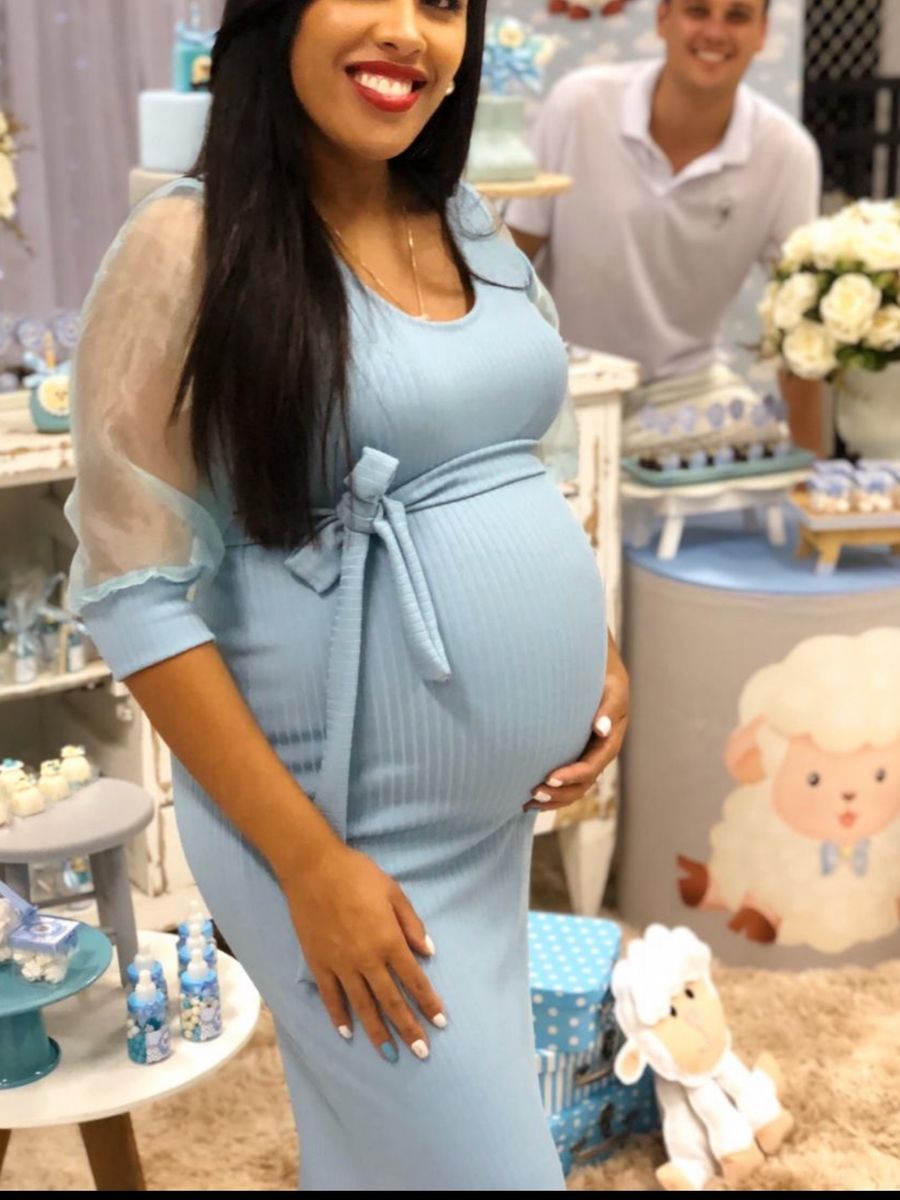 vestido de gestante para cha de bebe