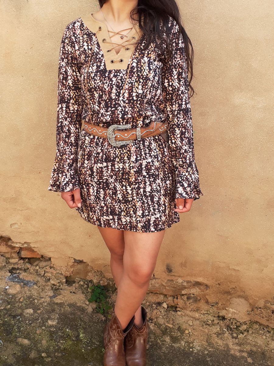 vestido country para usar com bota