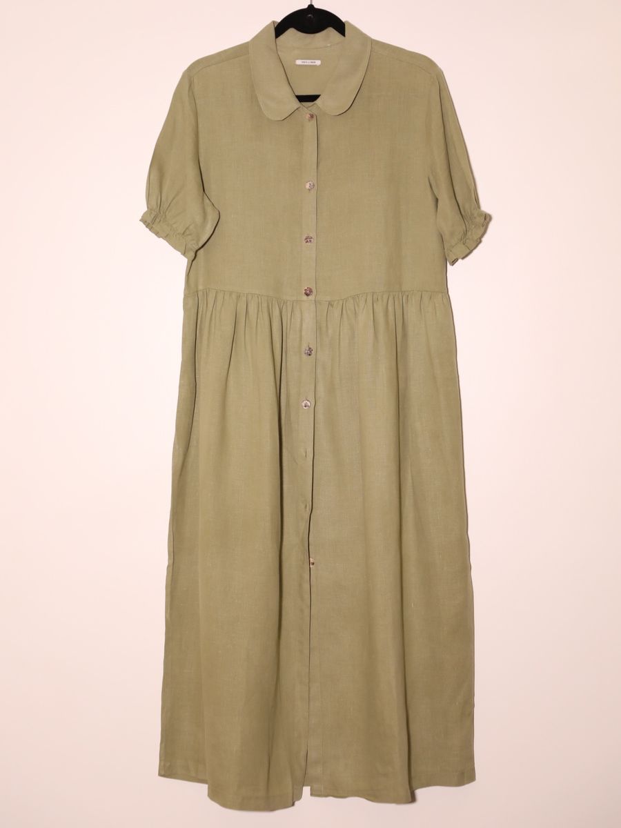 vestido de linho zara