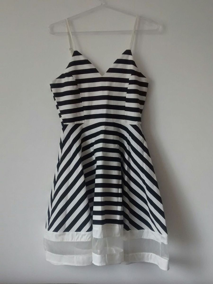 vestido listrado - vestidos sem-marca