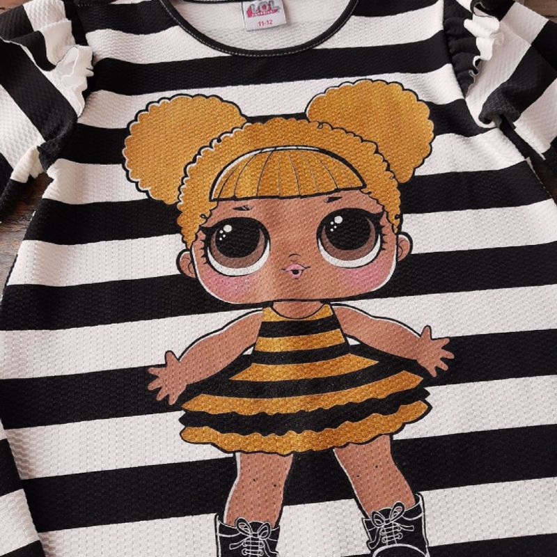 Vestido Lol Listrado,Comprado Na Renner, Manga Longa Lol Usado