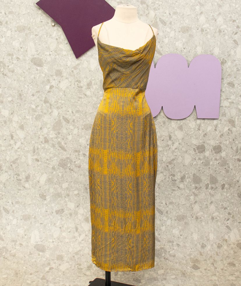 vestido longo animal print isy - outros isy 
