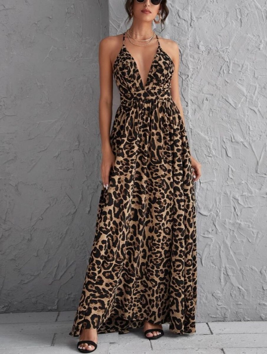 Vestido animal print para hot sale casamento