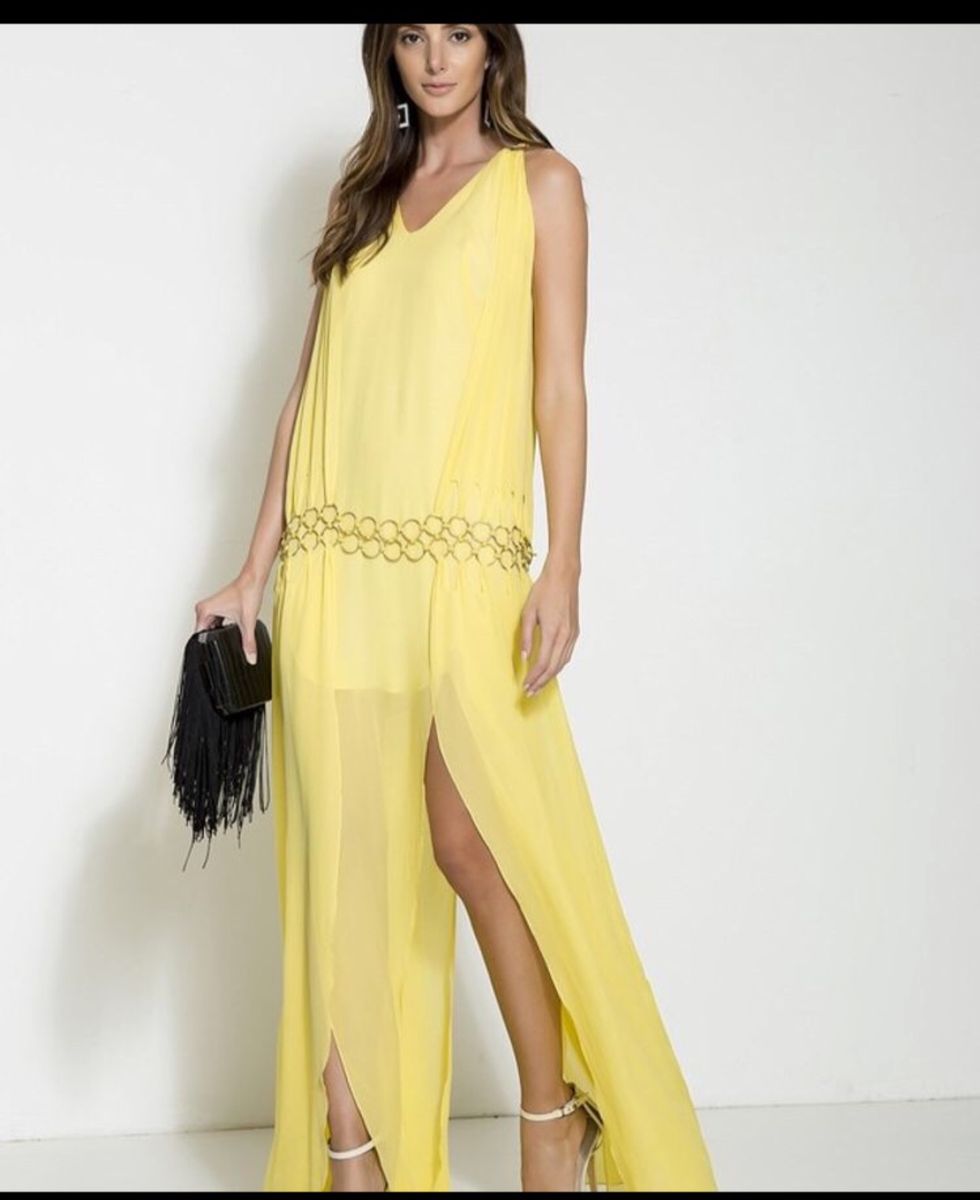 vestido amarelo animale