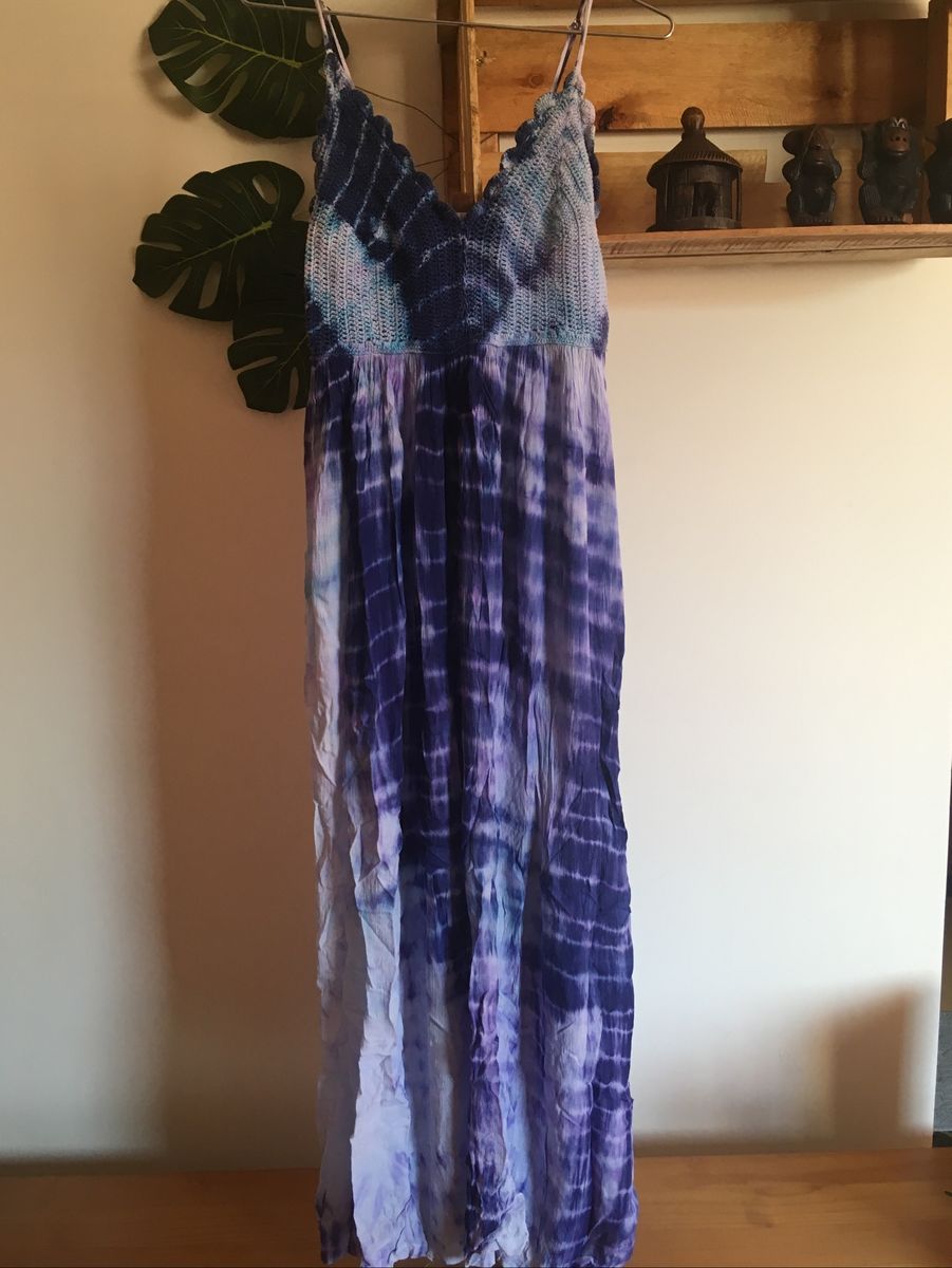 vestido azul tie dye