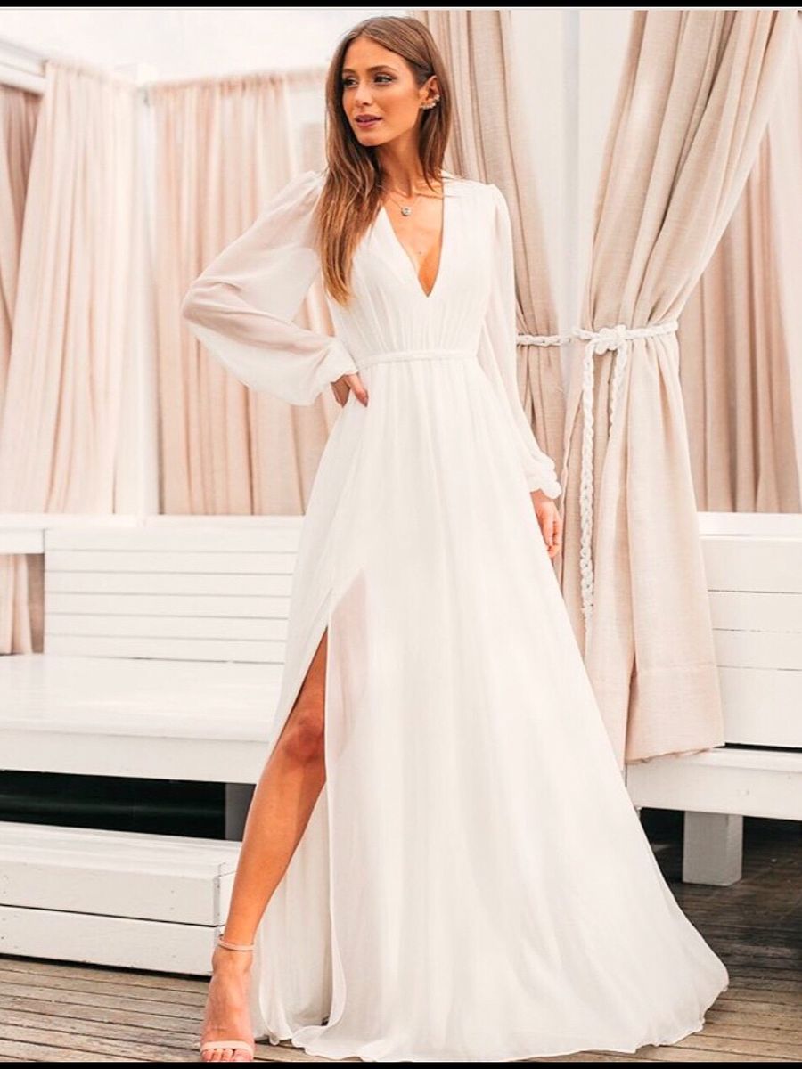 vestido branco simples de noiva