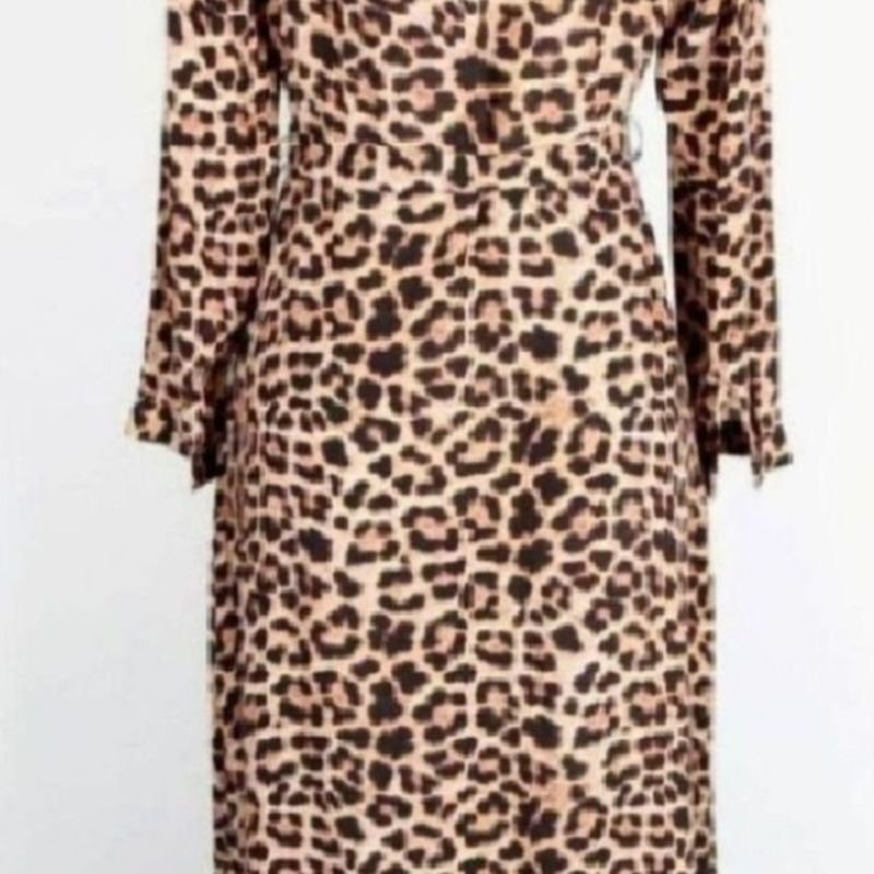 Vestido Zara Animal Print Oncinha, Vestido Feminino Zara Usado 83128369