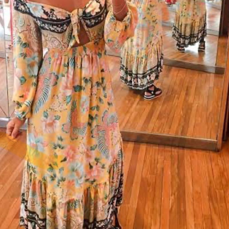Vestido longo 2024 chiara farm