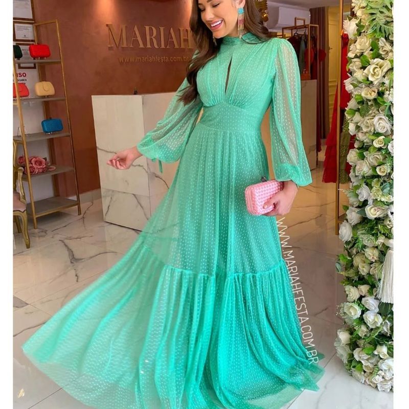 Tule Vestidos De Festa Verde Ã¡gua Verde Menta Vestido De