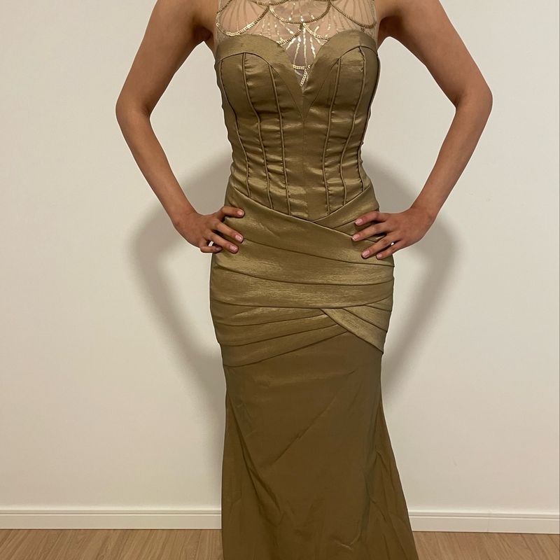 Vestido cor ouro sales velho