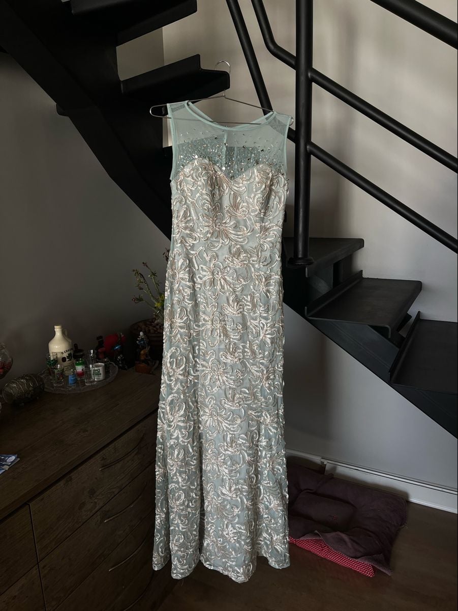 Vestido Longo de Festa Verde Claro | Ignite Evenings Usado 81925663 | enjoei