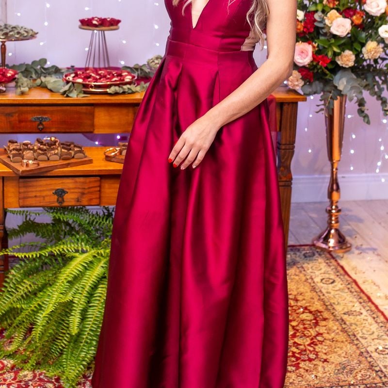 Vestido longo best sale marsala para formatura