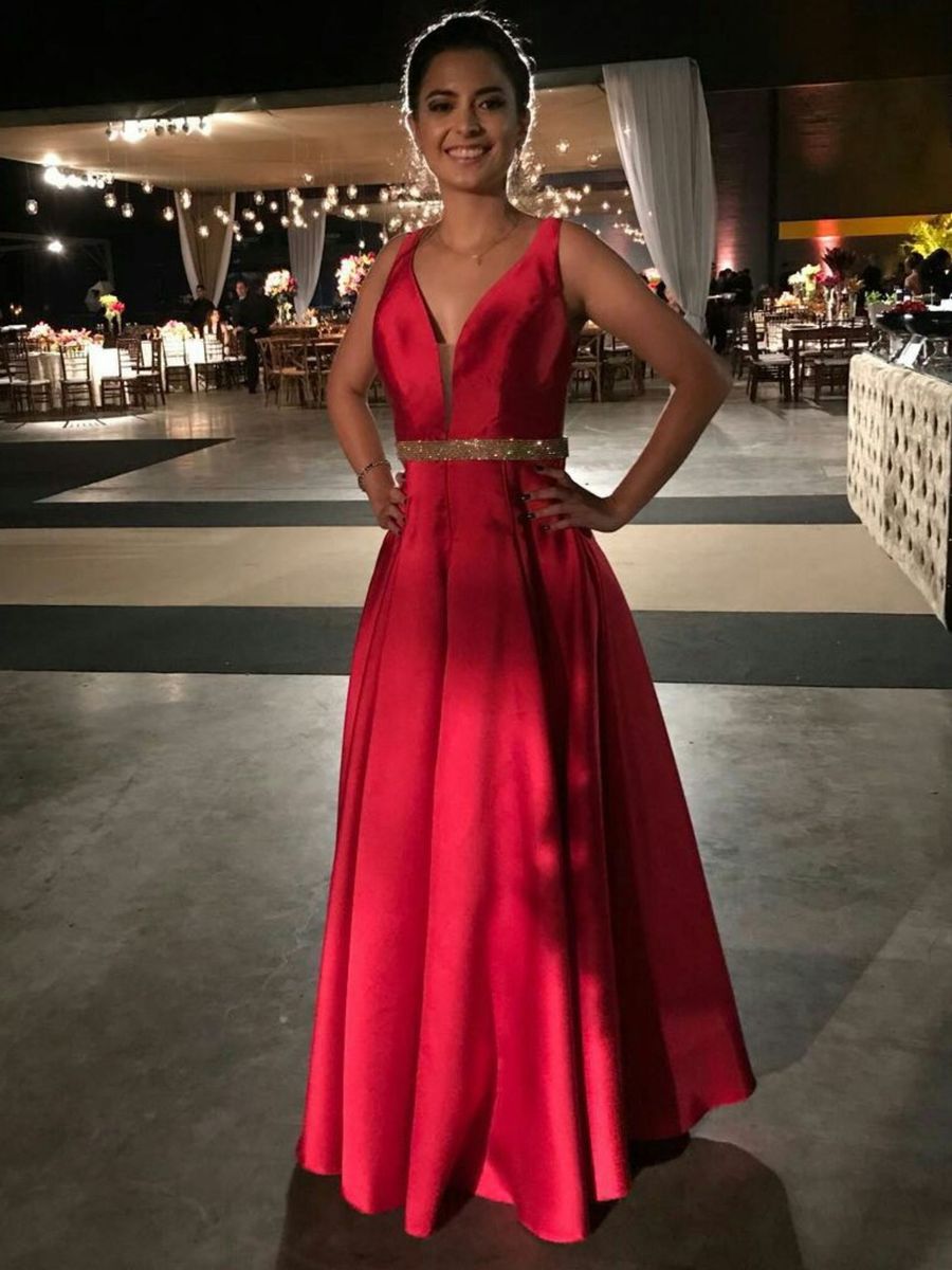vestido longo de gala