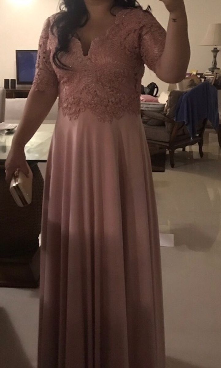 vestido de festa rosa cha madrinha