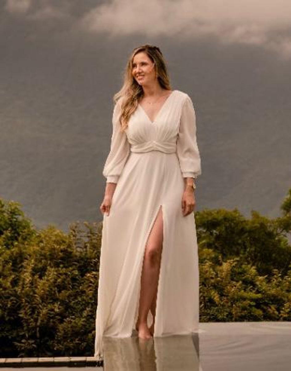 Vestido longo best sale pre wedding