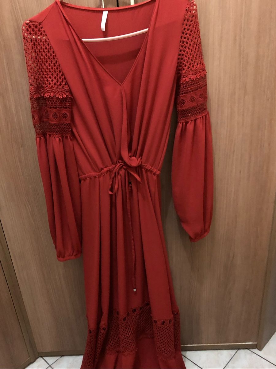 vestido longo florido renner