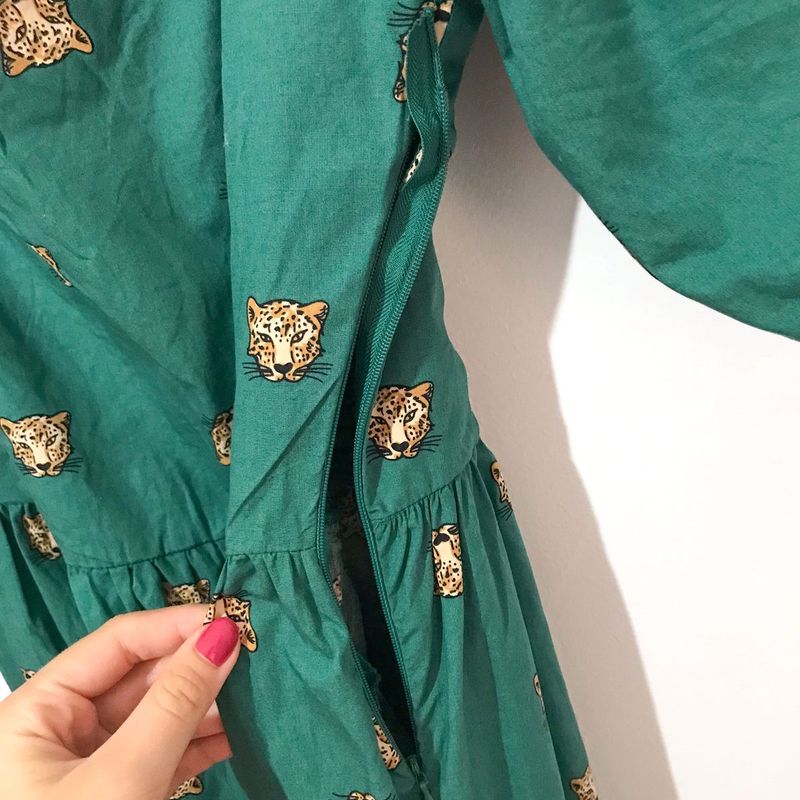 Vestido Longo em Algodão Estampa Onça Renner Vestido Feminino Renner  Usado 77280702 enjoei