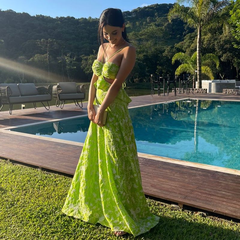 Vestido de store madrinha verde limao