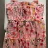 vestido longo em tule floral la mandinne - outros la mandinne
