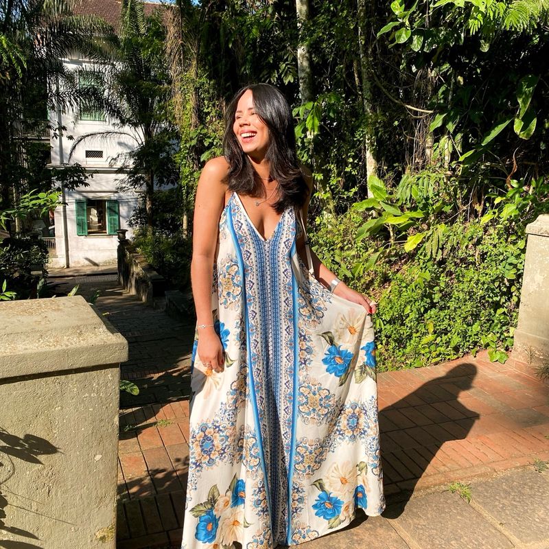 Vestido Longo Farm Anastacia Farm Nunca Usado 104510297 enjoei