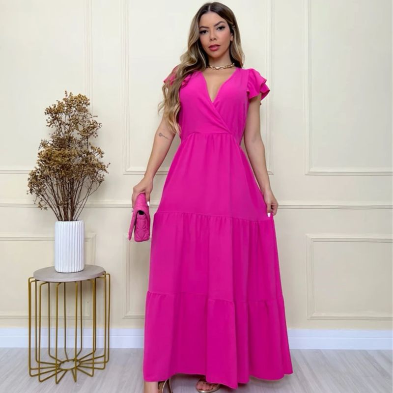 Vestido longo e sales simples para casamento