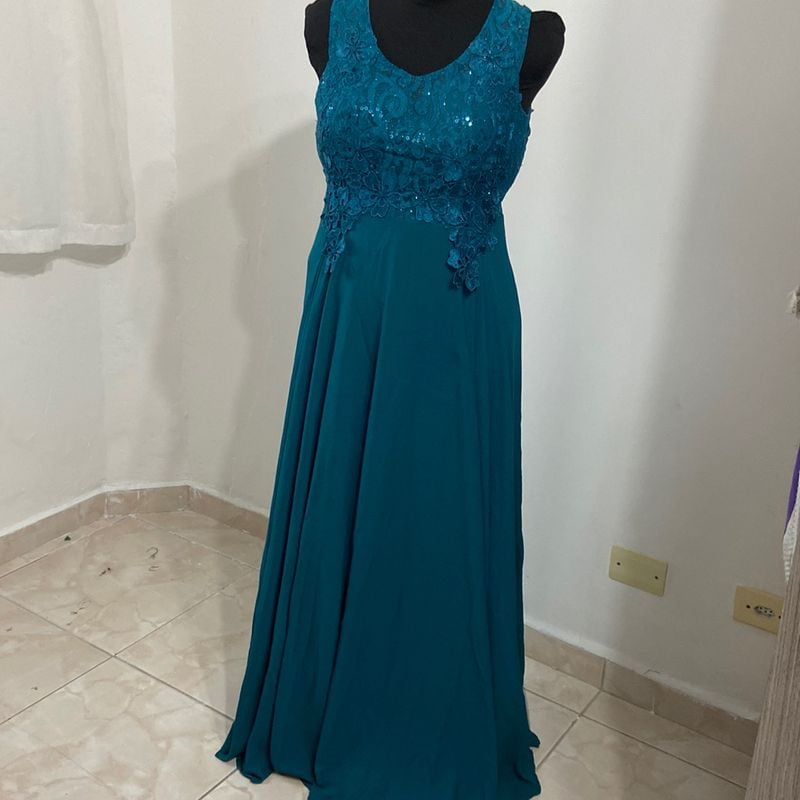 Vestido azul turquesa para madrinha best sale de casamento