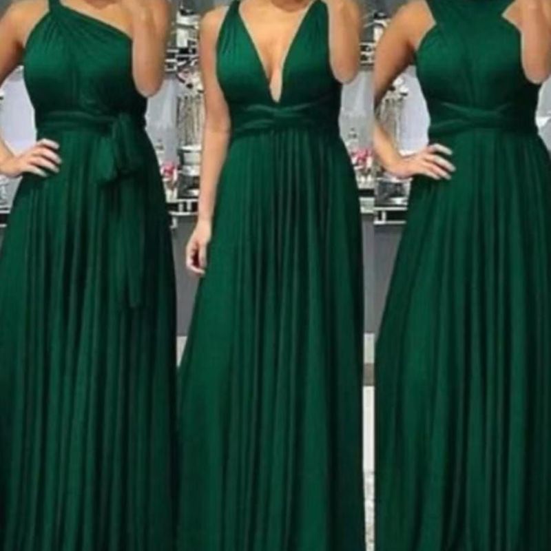 Vestido Longo Festa Pode Ser Usado de Várias Formas Multiuso Cor