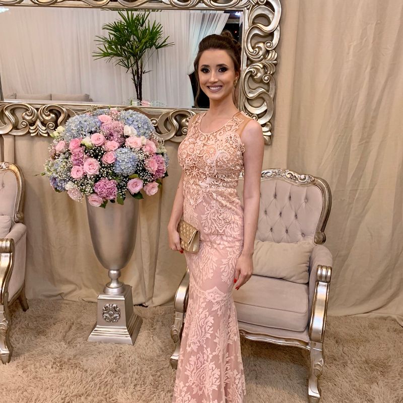 Vestido Longo Rosa Usado 112006035 enjoei