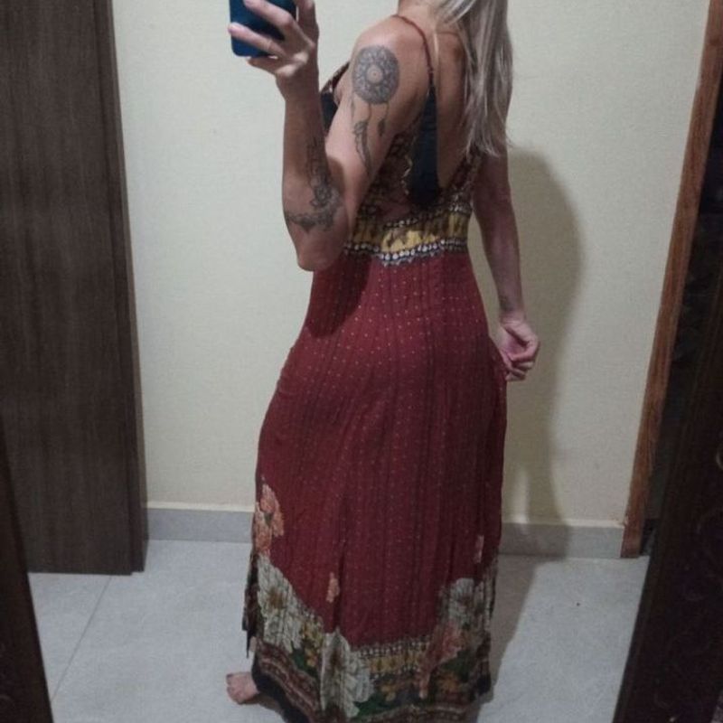 Vestido Longo Flor do Cerrado Farm Vestido Feminino Farm Usado