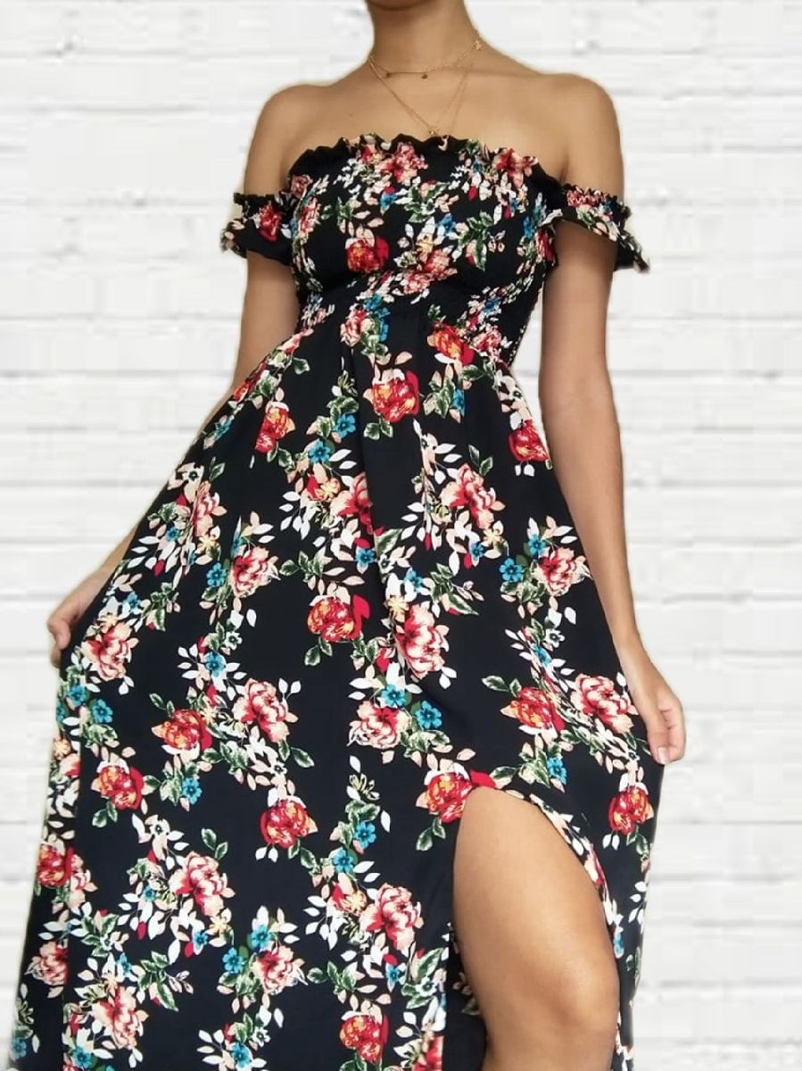 vestido ciganinha lastex