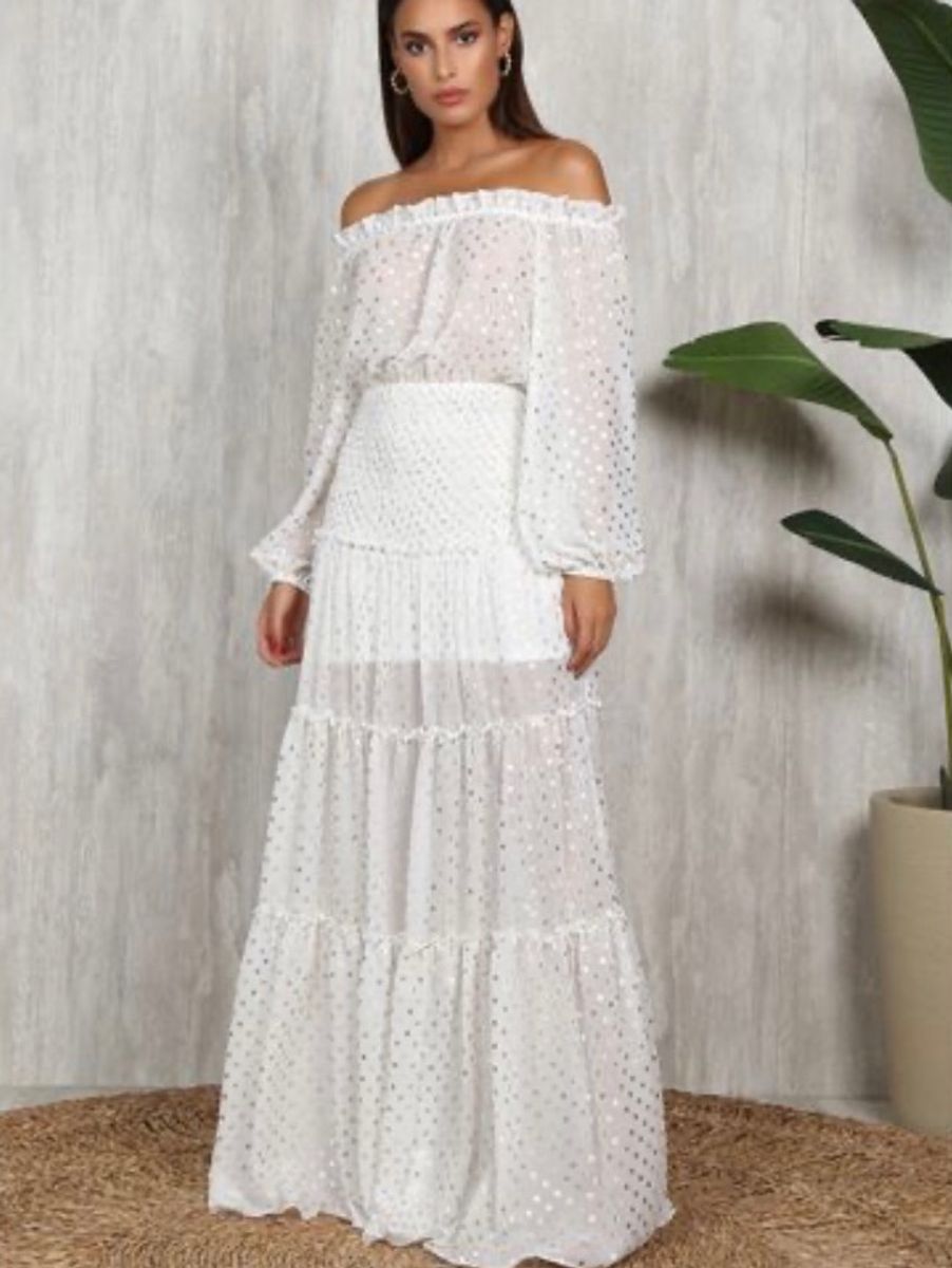 vestido longo branco para o reveillon