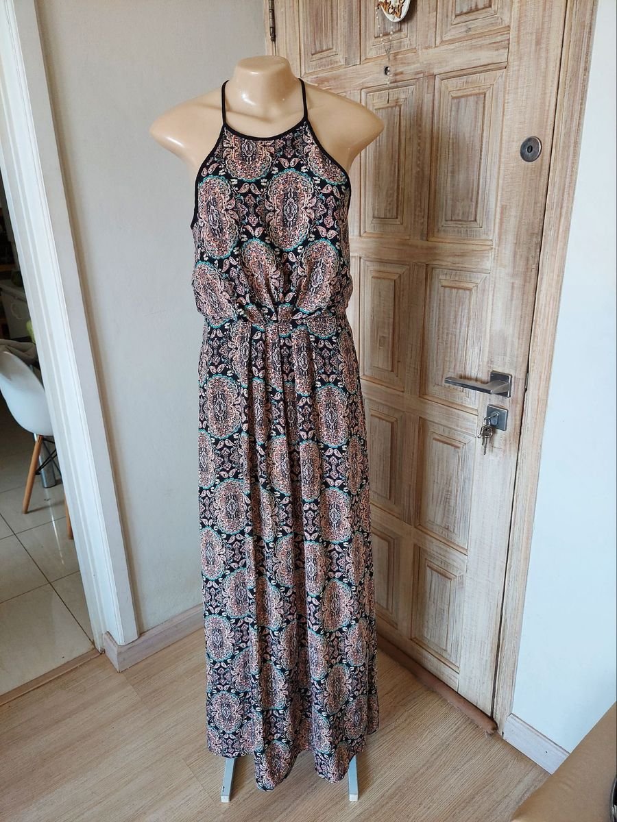 Vestido Forever 21 Longo Marias Estampado Preto - Compre Agora