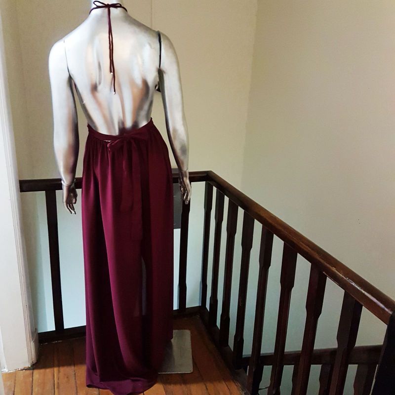 Vestido Longo Marsala Frente Única - Villa Noiva - Vestidos para