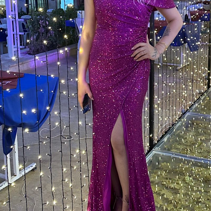 Vestido Longo Fúcsia Vestido de Festa Feminino Shein Usado 104526439  enjoei