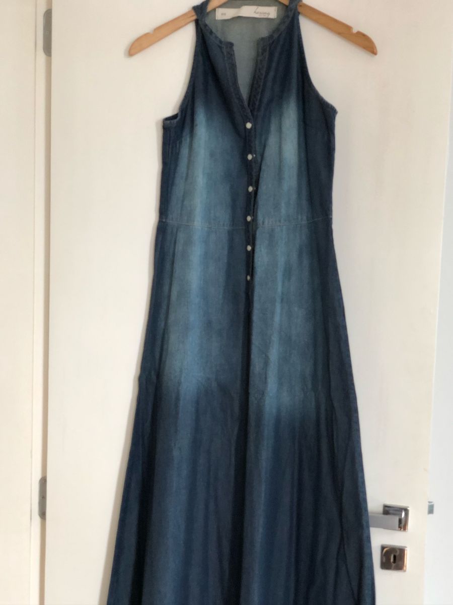 vestido longo jeans hering