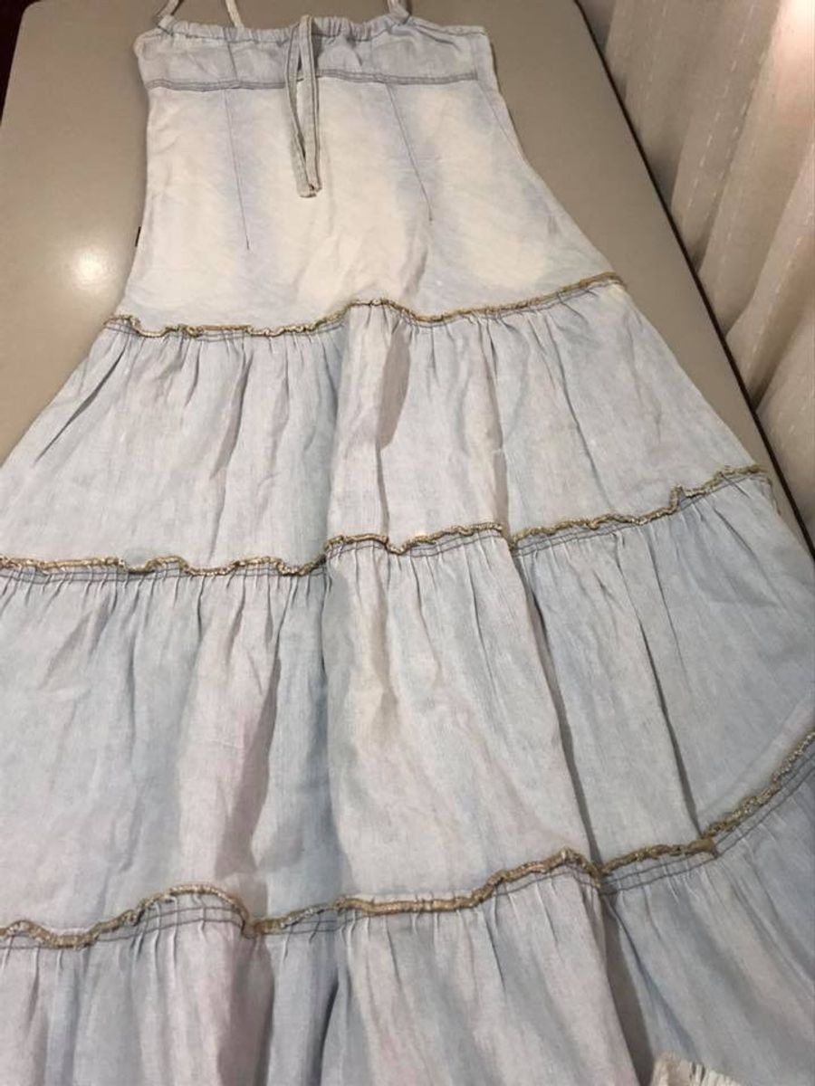 vestido longo jeans - vestidos sem marca