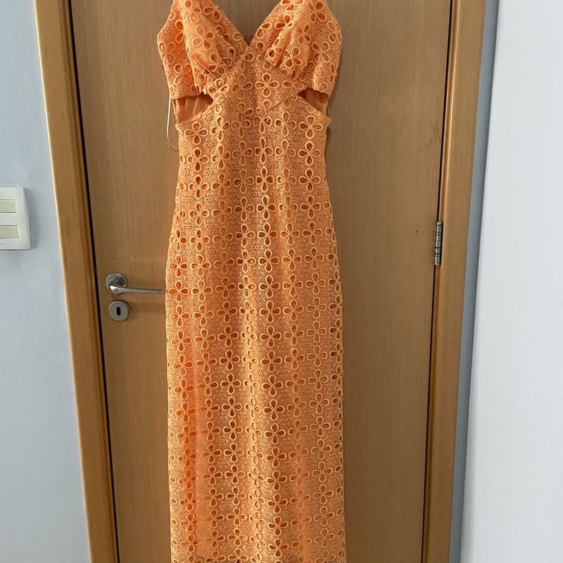 Vestido Longo Laranja Renner Atelier Renner Atelier Nunca Usado