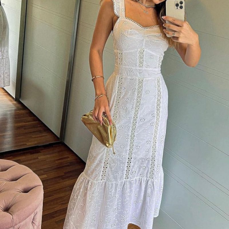 Vestido de store lese longo branco