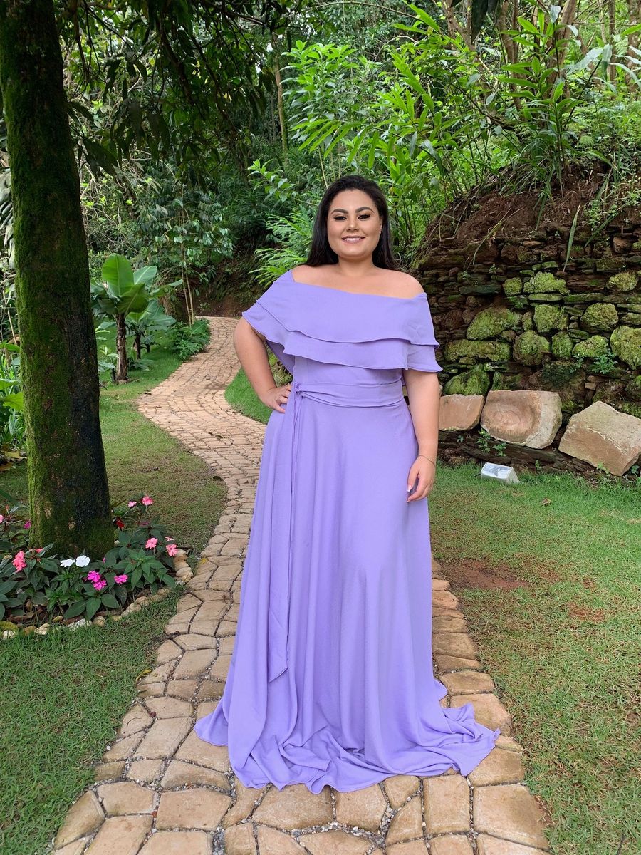 vestido de festa longo lilas